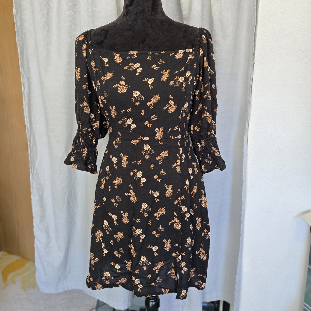 Miami Orange Ruffled Tiered Sundress with Bishop Sleeves - Ftancescas